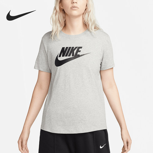 Nike/耐克正品女士印花圆领经典运动透气舒适短袖T恤DX7906-063