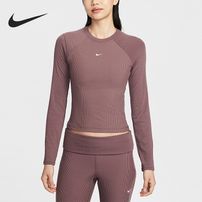 Nike/耐克正品2026春季款女士圆领刺绣经典长袖上衣IF0237-502