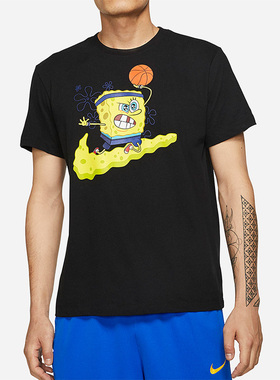 Nike/耐克正品Kyrie SpongeBob男子卡通印花短袖CD0949-010