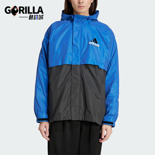 Adidas 新款 男士 反光拼接户外宽松外套JC8230 阿迪达斯正品