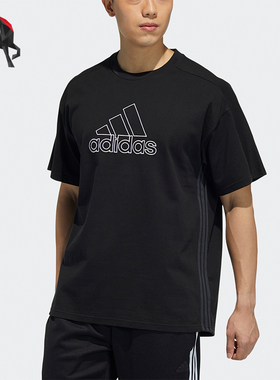Adidas/阿迪达斯正品M 3S TEE 男士圆领简约时尚短袖T恤HA3637