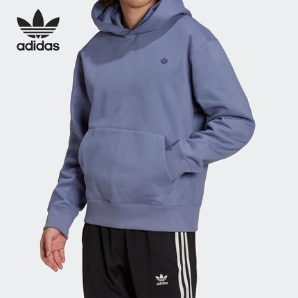 Adidas/阿迪达斯官方正品三叶草男子加绒针织运动连帽卫衣 H62533