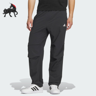 透气梭织运动休闲长裤 Adidas KF2484 男士 款 阿迪达斯正品 2025夏季