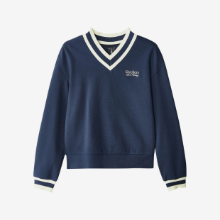 宽松卫衣 Skechers 斯凯奇正品 新款 女士V领休闲针织时尚