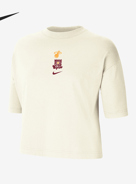 Nike/耐克正品迈阿密热火队Courtside女士宽松T恤FV9374-901