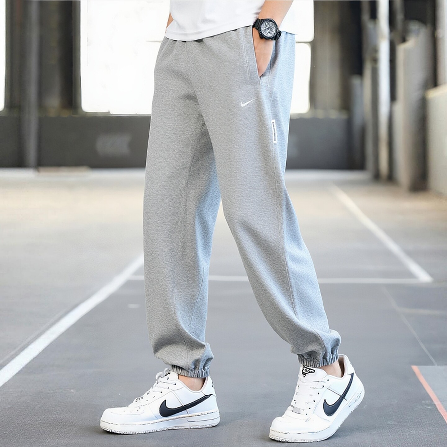 Nike耐克裤子正品灰色长裤速干运动裤2026年新款男款篮球裤小脚裤图片