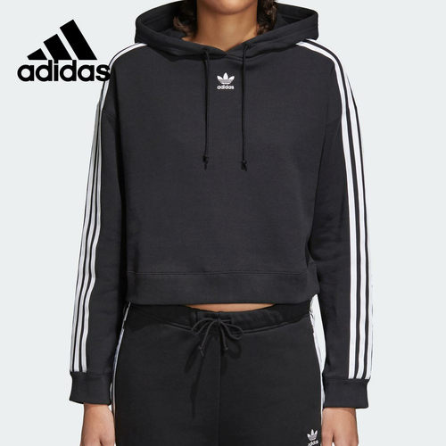 阿迪达斯三叶草女子短款休闲卫衣