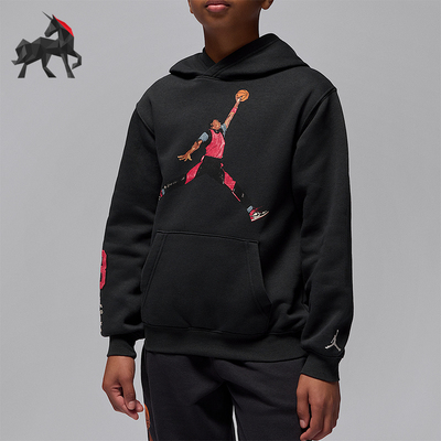 Nike/耐克正品JORDAN大童休闲连帽印花耐穿运动卫衣IQ2915-045
