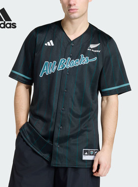 Adidas/阿迪达斯正品ALBLACKSBASEBALJERSEY短袖球衣JL8043