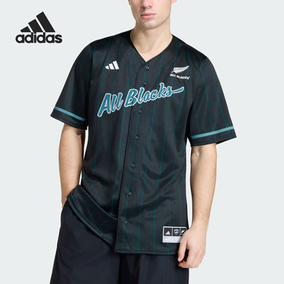 Adidas/阿迪达斯正品ALBLACKSBASEBALJERSEY短袖球衣JL8043