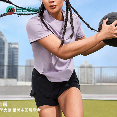 阿迪达斯女士透气运动短袖
