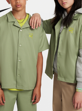 Nike/耐克正品Dri-FIT大童宽松翻领休闲运动T恤FV0406-386