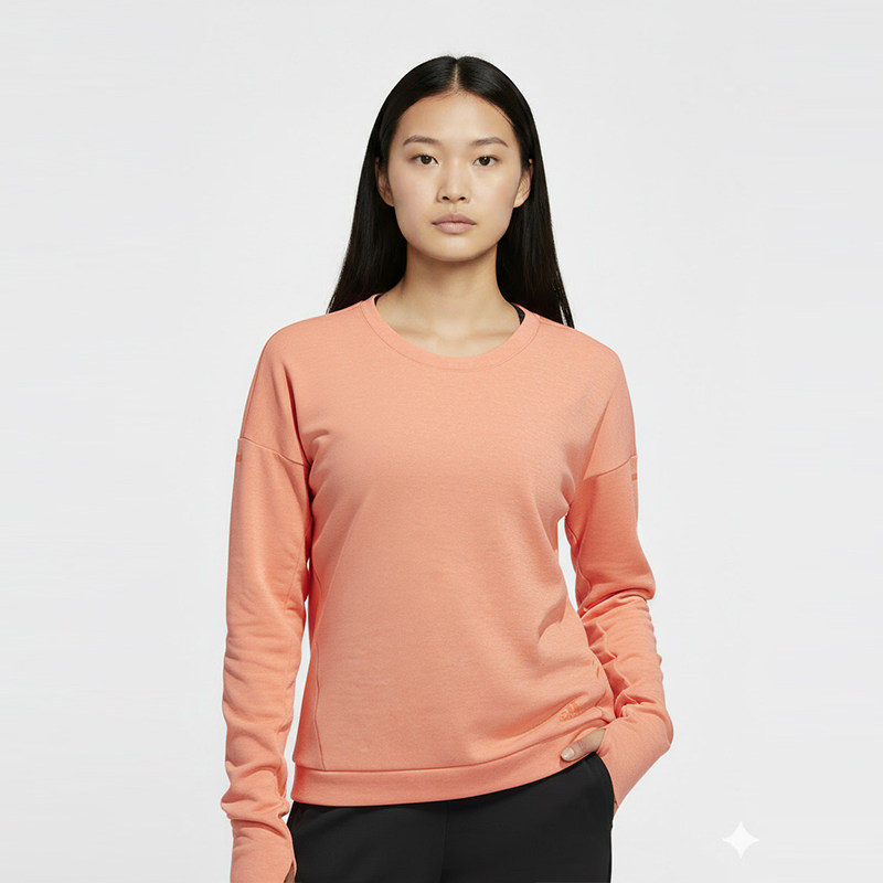 Adidas/阿迪达斯正品当季新款女子休闲长袖运动圆领套头衫DQ1918