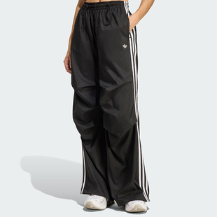 三叶草女士透气宽松运动褶皱休闲长裤 KE9790 阿迪达斯正品 Adidas