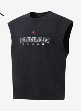 Nike/耐克正品JORDAN新款男黑白色轻盈经典无袖背心IF3132-010