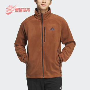 JACKET男女立领抓绒复古外套KF5213 FLEECE Adidas 阿迪达斯正品