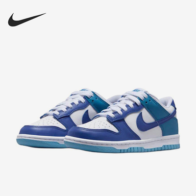 Nike/耐克正品DunkLow新款儿童白蓝色经典校园低帮板鞋FB9109-130