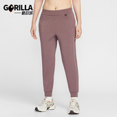 耐克正品 Dri FIT女士运动中腰束脚简约干爽长裤 Nike HQ8185 502