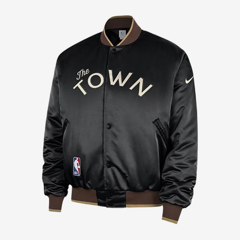 Nike/耐克正品NBA新款男黑棕色球类运动经典保暖棒球服HQ5764-010