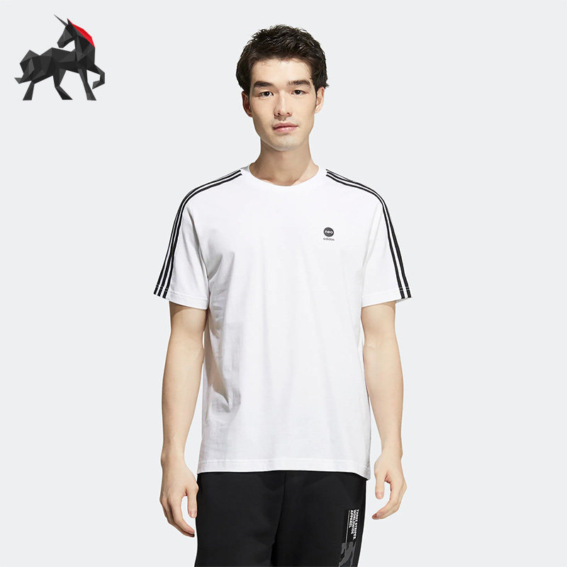 Adidas/阿迪达斯正品NEO 夏季休闲男子圆领运动短袖T恤HD4665