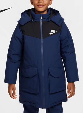 Nike/耐克正品秋冬新款大童宽松休闲户外羽绒服HV7189-410