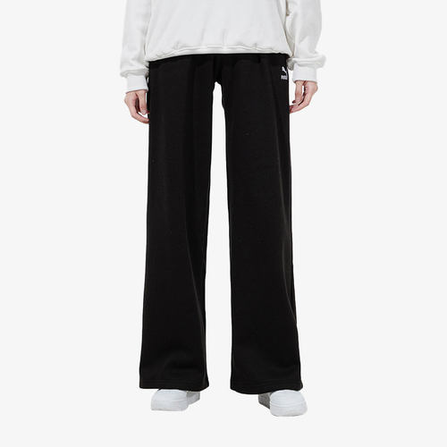 Puma/彪马正品女子加绒保暖宽松休闲运动阔腿长裤 534371-01