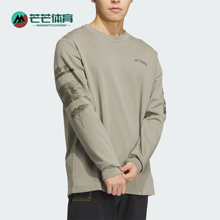 NATGEO 阿迪达斯正品 T恤IS9509 经典 户外长袖 TEE男士 Adidas