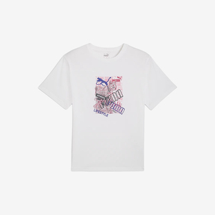 Puma/彪马正品GRAPHICS品牌字母吸汗圆领T恤经典女短袖683242-02