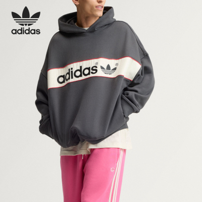 Adidas阿迪达斯官方正品adiSignature NY男女宽松连帽卫衣LF3019
