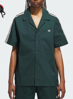 Adidas/阿迪达斯正品三叶草男女透气翻领运动宽松休闲短袖JP3870