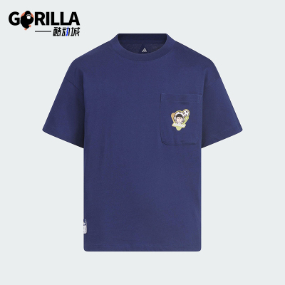 Adidas/阿迪达斯正品2025夏季款儿童图案经典休闲运动短袖JN1693