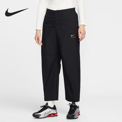 Nike/耐克正品2025冬季款女士日常松紧腰直筒九分长裤IQ3824-010