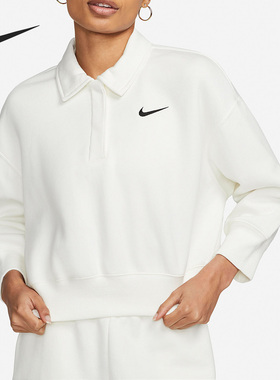 Nike/耐克正品秋冬新款女子运动休闲加绒翻领卫衣DQ5869-133