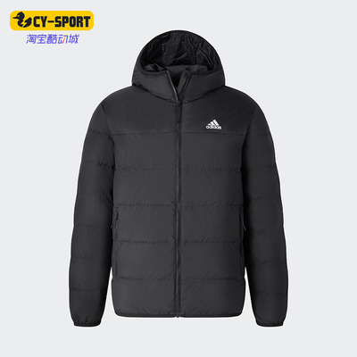 阿迪达斯男女保暖连帽羽绒服