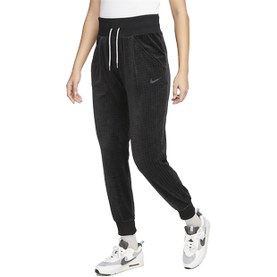 Nike/耐克官方正品春季新款女子高腰平绒运动收口长裤DV7821-010