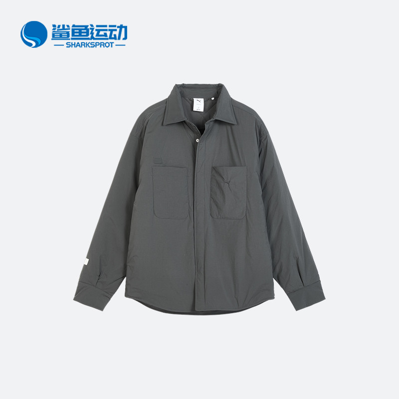 Puma/彪马正品2025秋季款男女长袖宽松衬衫式加棉外套633477-44