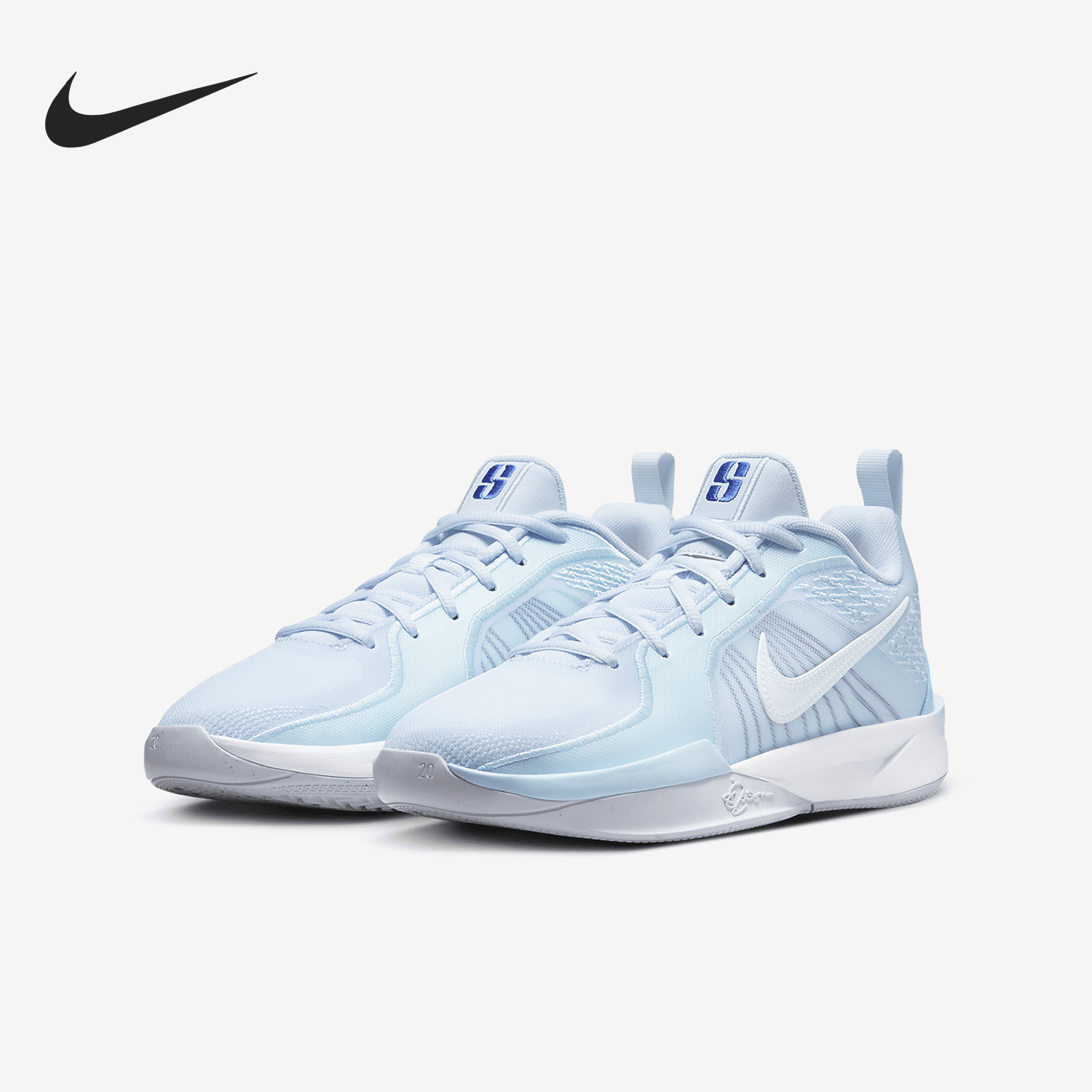 Nike/耐克正品2024新款儿童运动低帮缓震篮球鞋FQ7376-002