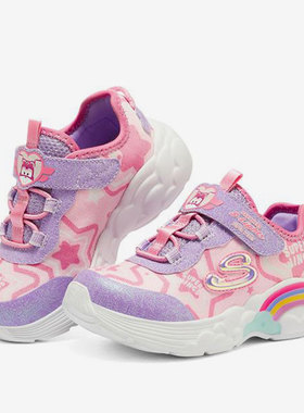 Skechers/斯凯奇正品夏季新款女小童休闲透气运动鞋317002N