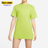 时尚 夏季 女子休闲圆领短袖 长款 321 Nike T恤连衣裙CJ2243 耐克正品