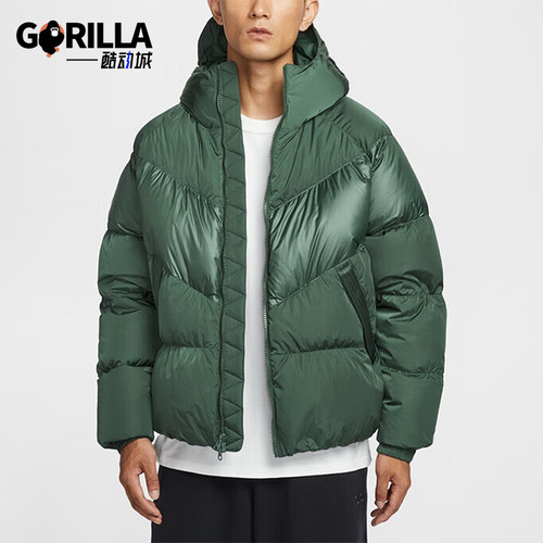 Nike/耐克正品2025冬季款男士短款保暖连帽宽松羽绒服IB2961-319