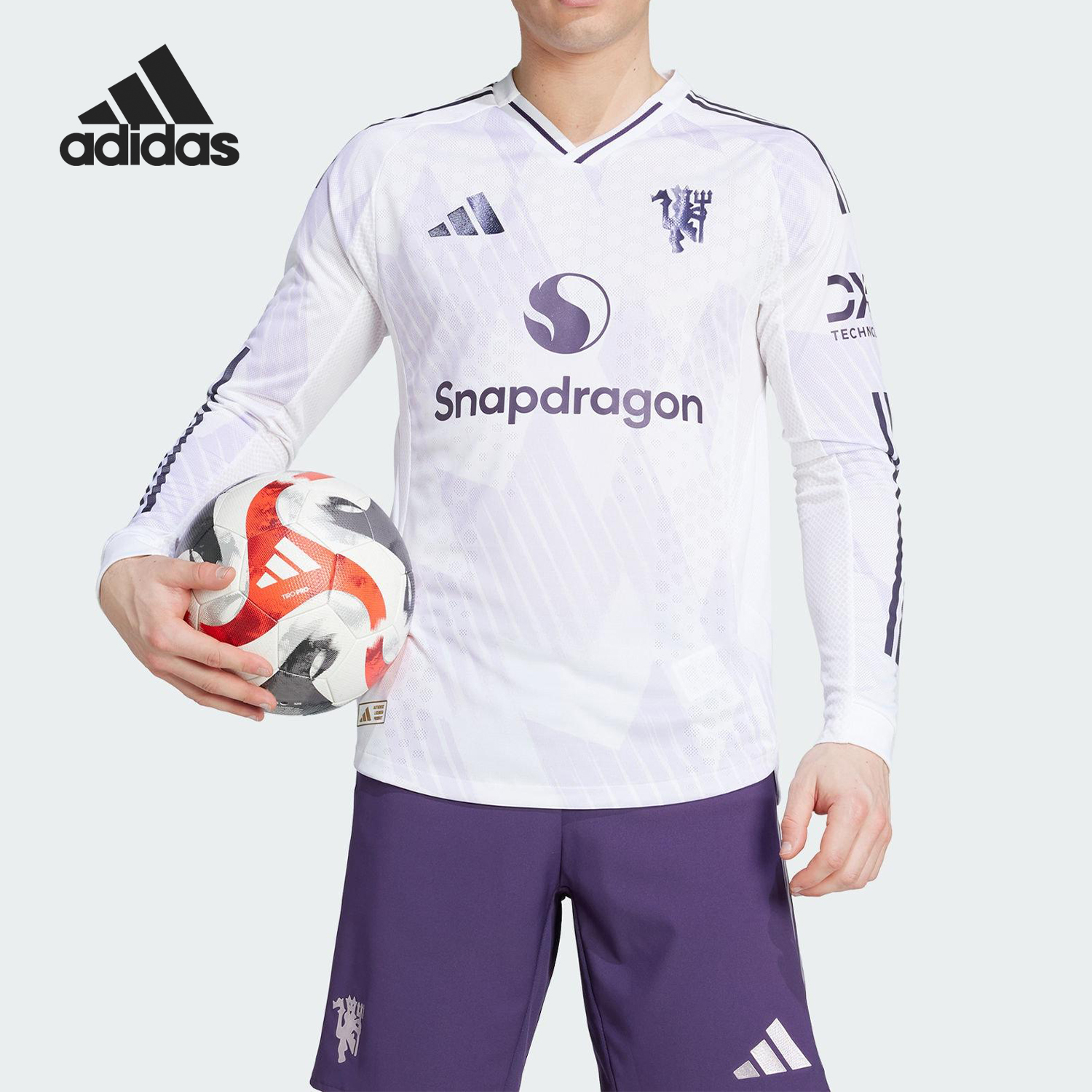 阿迪达斯男士足球运动训练长袖