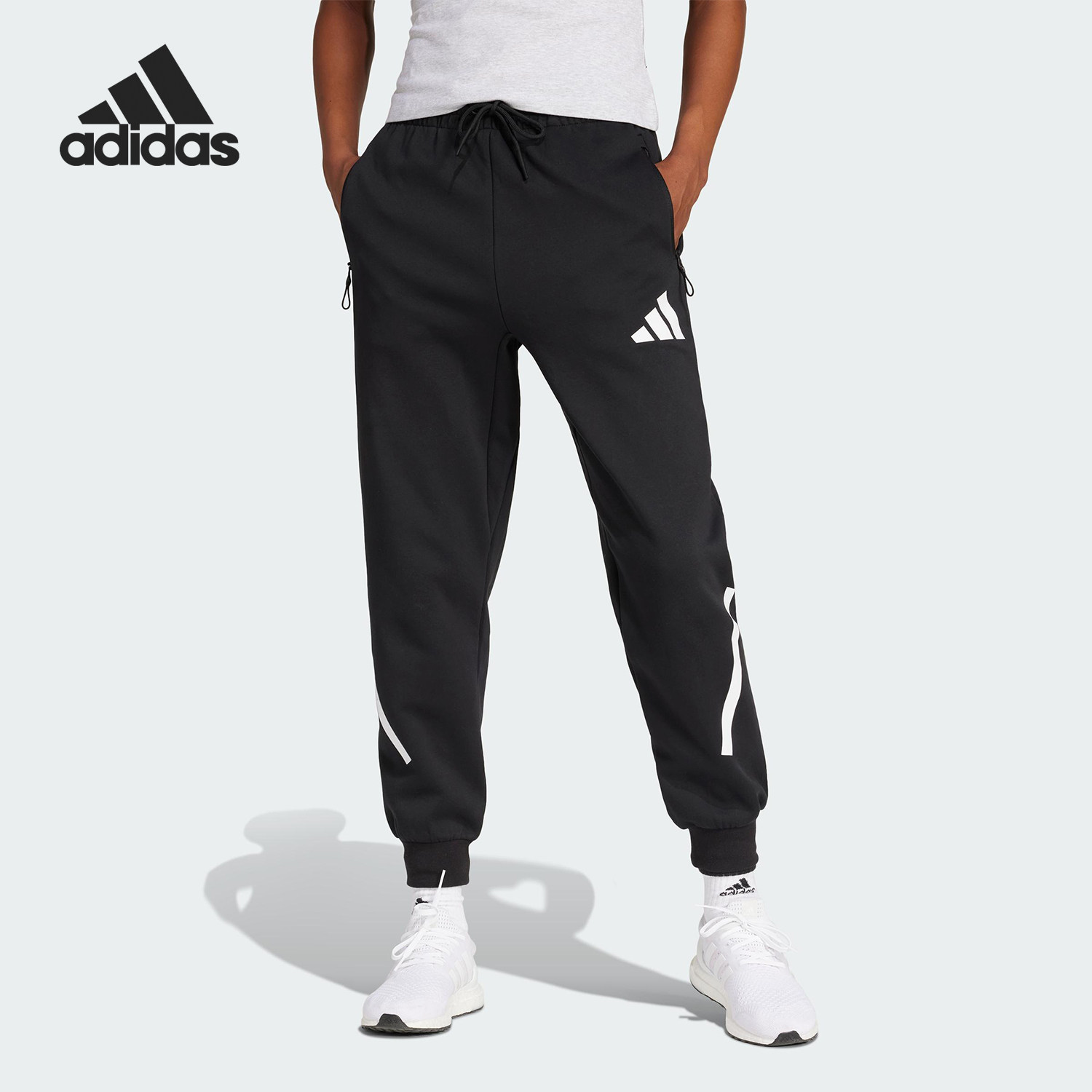 Adidas/阿迪达斯官方正品新款男士经典系带运动休闲长裤JC9309
