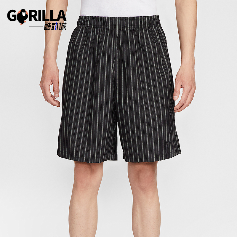 Nike/耐克正品Sportswear男士梭织条纹印花休闲短裤IF0378-010