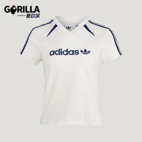 Adidas/阿迪达斯正品三叶草BLKTWT-SHIRT新款女经典短袖T恤KU4763