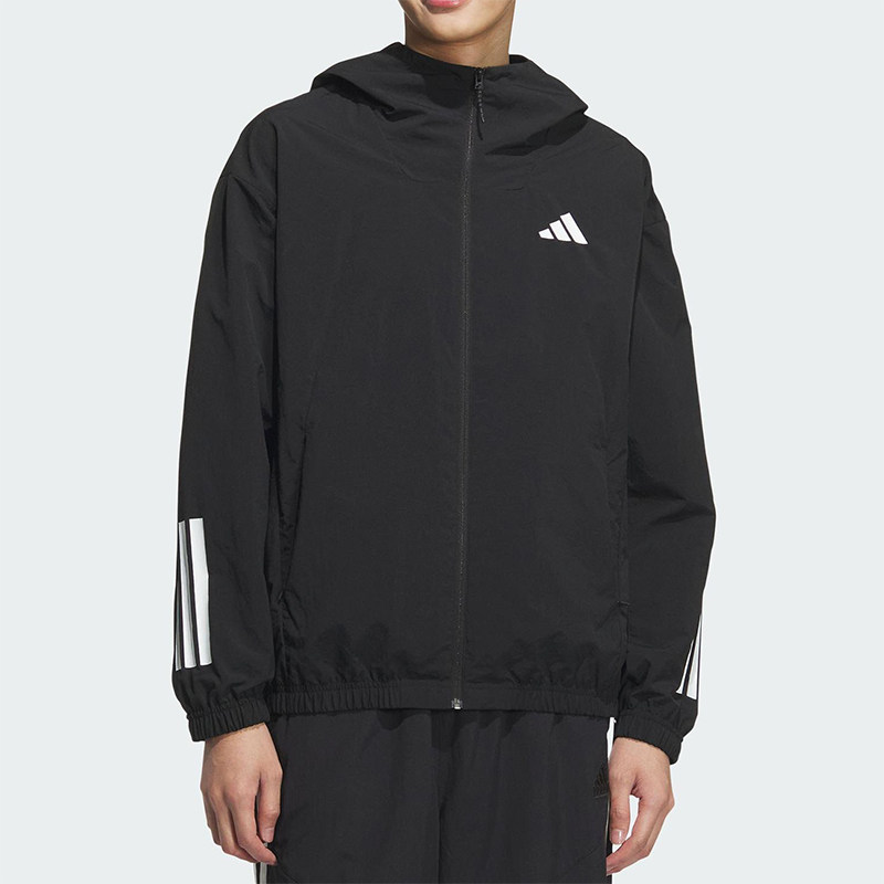 Adidas/阿迪达斯正品新款男士梭织透气经典连帽夹克外套KC3926
