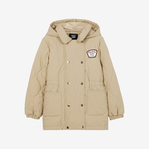斯凯奇女童轻盈保暖连帽棉服