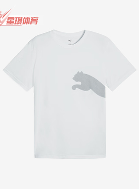 Puma/彪马正品2025夏季款男士简约套头经典针织休闲短袖527364-02