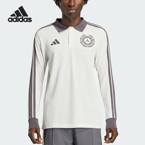 Adidas/阿迪达斯正品2026年男士休闲经典运动长袖POLO衫KE8281