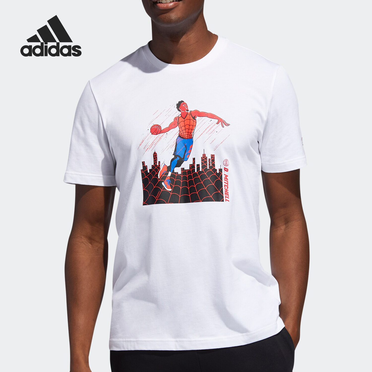 阿迪达斯正品男士圆领T恤