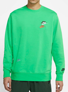 Nike耐克正品春秋长袖套头圆领连帽新款男运动休闲卫衣DJ6915-362